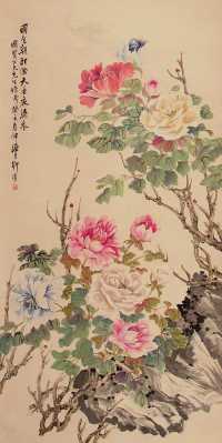 柳滨 癸亥（1923年）作 花卉 立轴